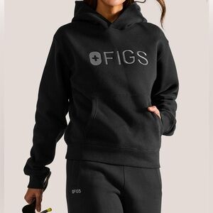 Figs Black Hoodie Sweatshirt